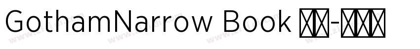 GothamNarrow Book 常规字体转换